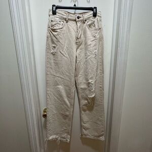 BDG Ripped Jeana Cream Bone Size 28